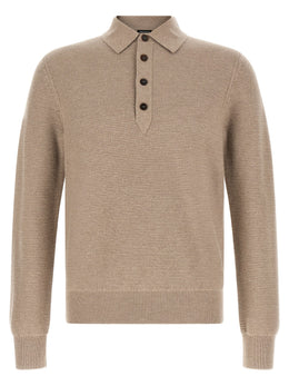 ZEGNA Beige Kaschmir-Poloshirt