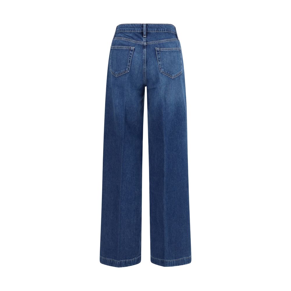 L'Agence Blaue Baumwolljeans im Relaxed Fit