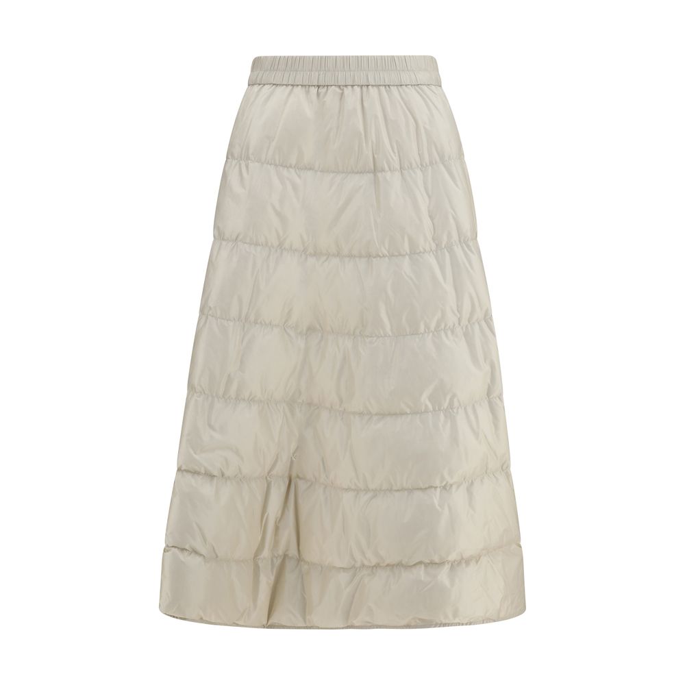 Moncler Beiger Nylon-Midirock