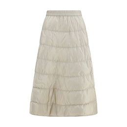 Moncler Beiger Nylon-Midirock