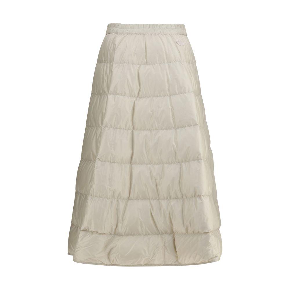 Moncler Beiger Nylon-Midirock