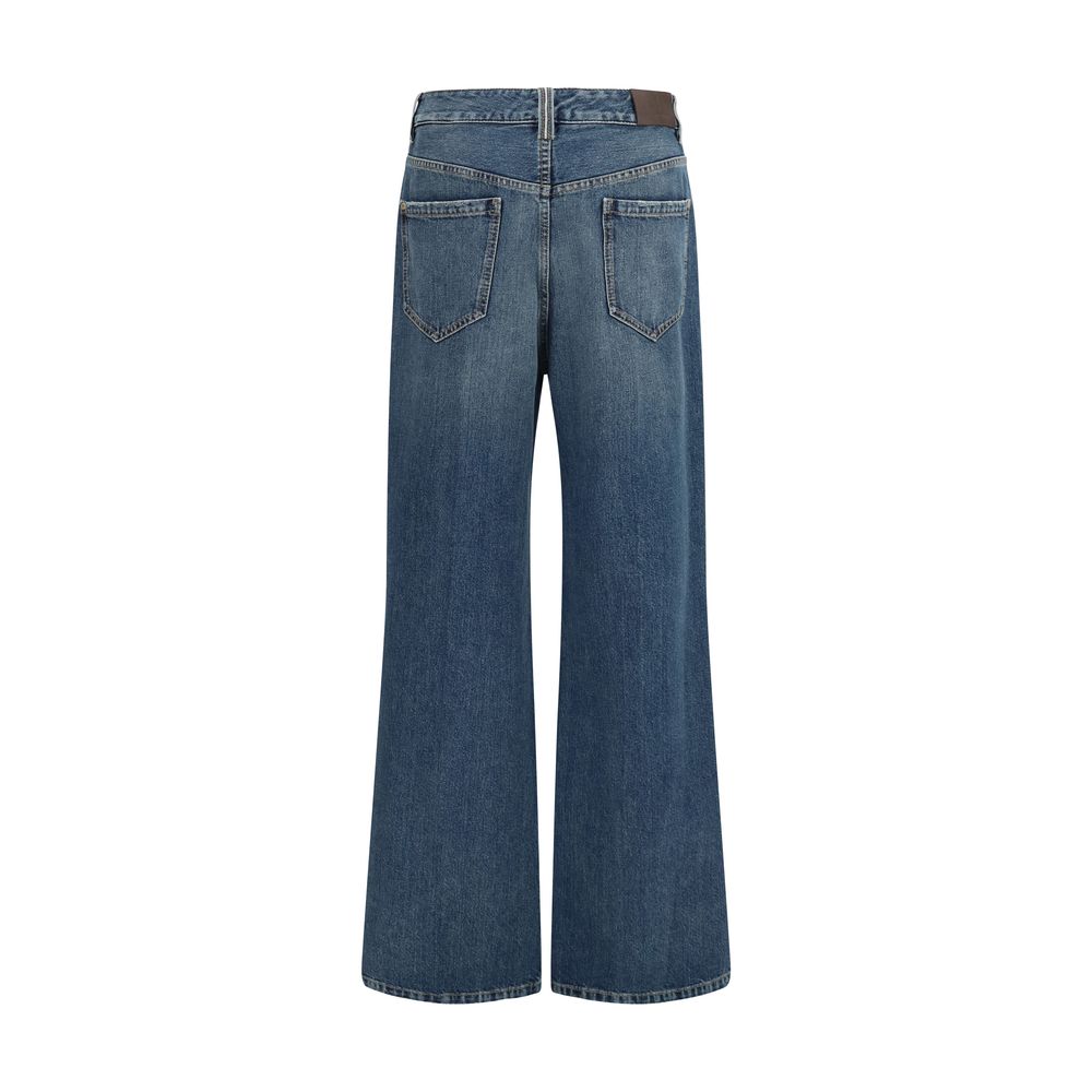 Brunello Cucinelli Blaue Baumwolljeans im Relaxed Fit