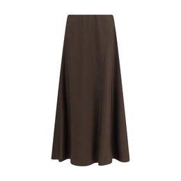 Brunello Cucinelli Brauner Wollrock Oves Aries Midi