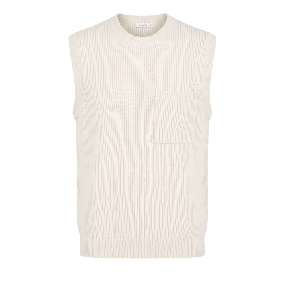 Malo Weißer Pullover aus Wolle für Männer