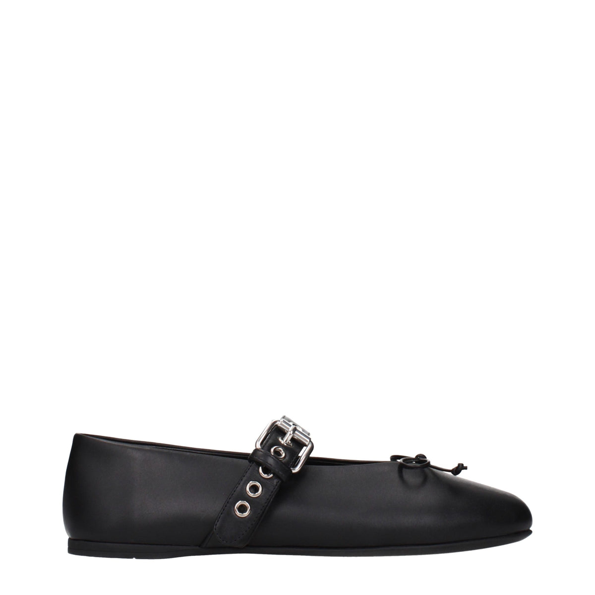 Miu Miu Schwarze Ballerinas aus Leder