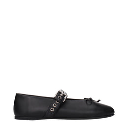 Miu Miu Schwarze Ballerinas aus Leder
