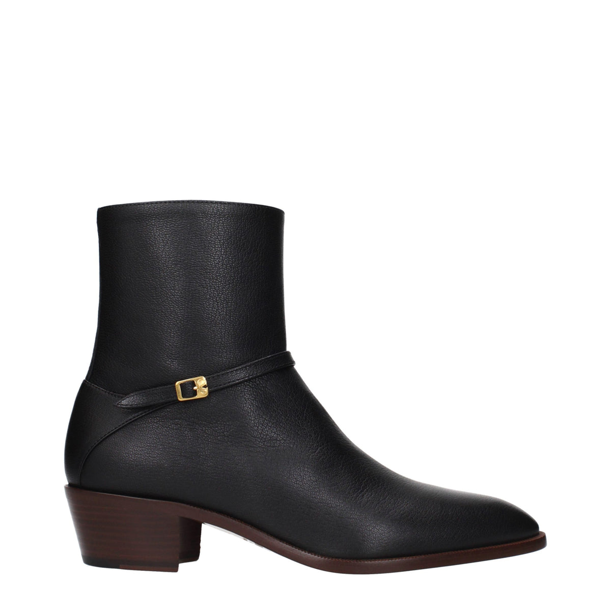 Valentino Garavani Schwarze Leder-Stiefeletten
