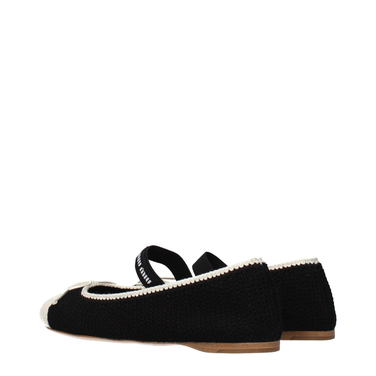 Miu Miu Schwarze Ballerinas aus Stoff