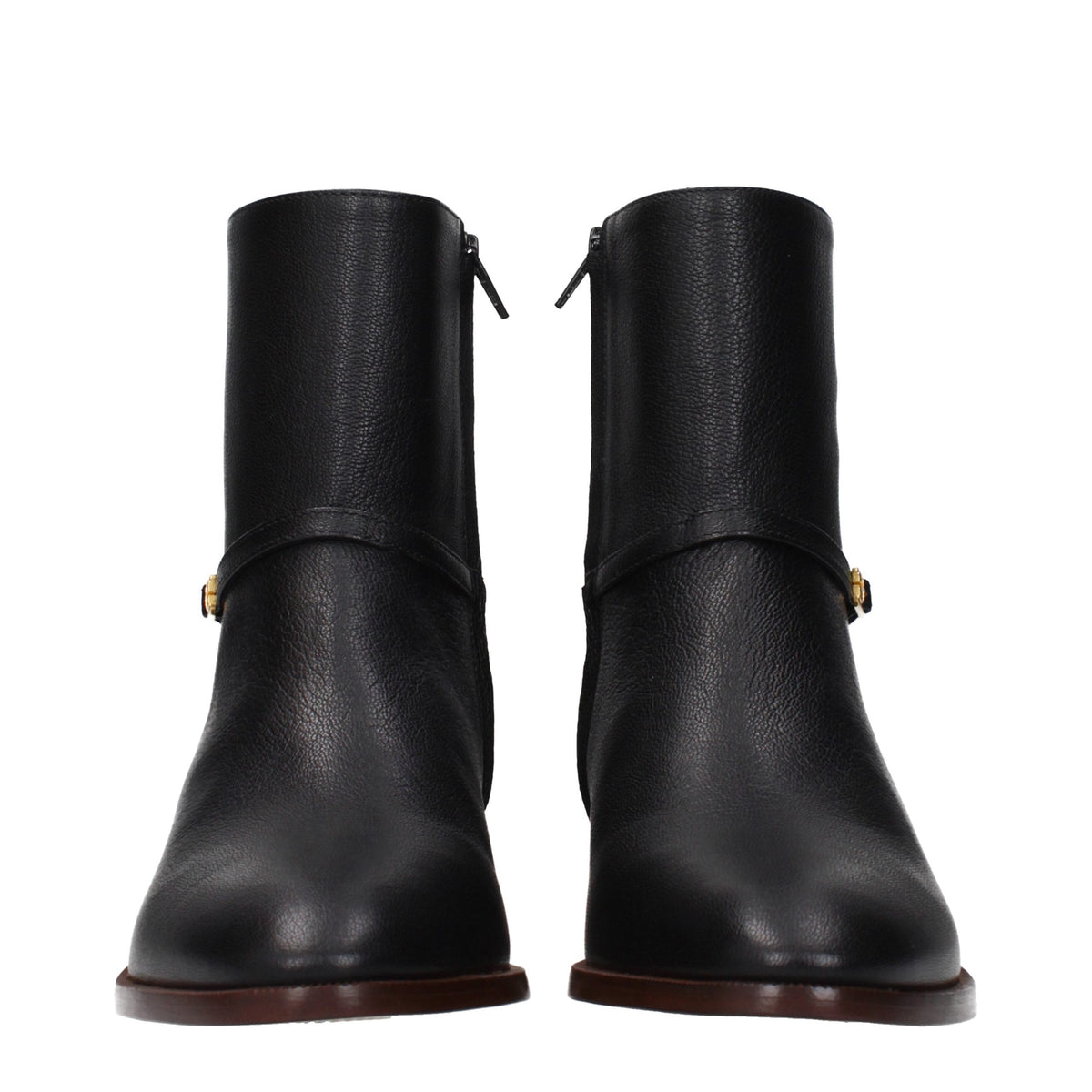 Valentino Garavani Schwarze Leder-Stiefeletten