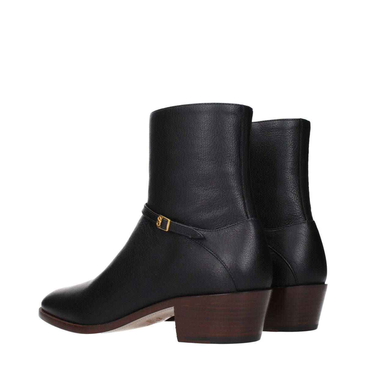 Valentino Garavani Schwarze Leder-Stiefeletten