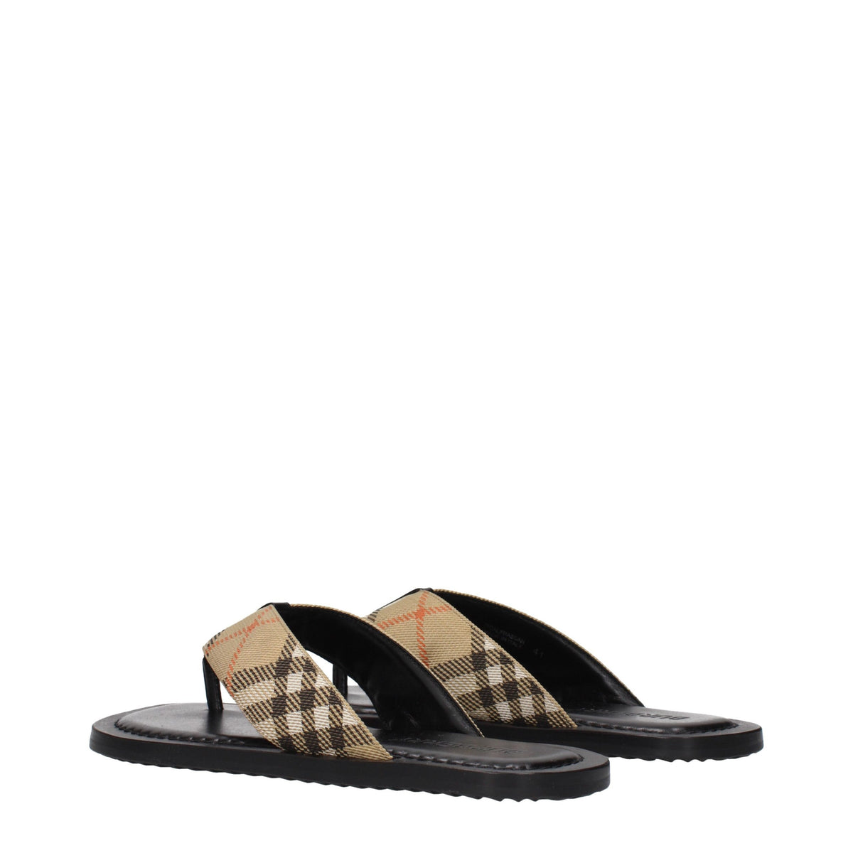 Burberry Beige Stoff-Flip-Flops