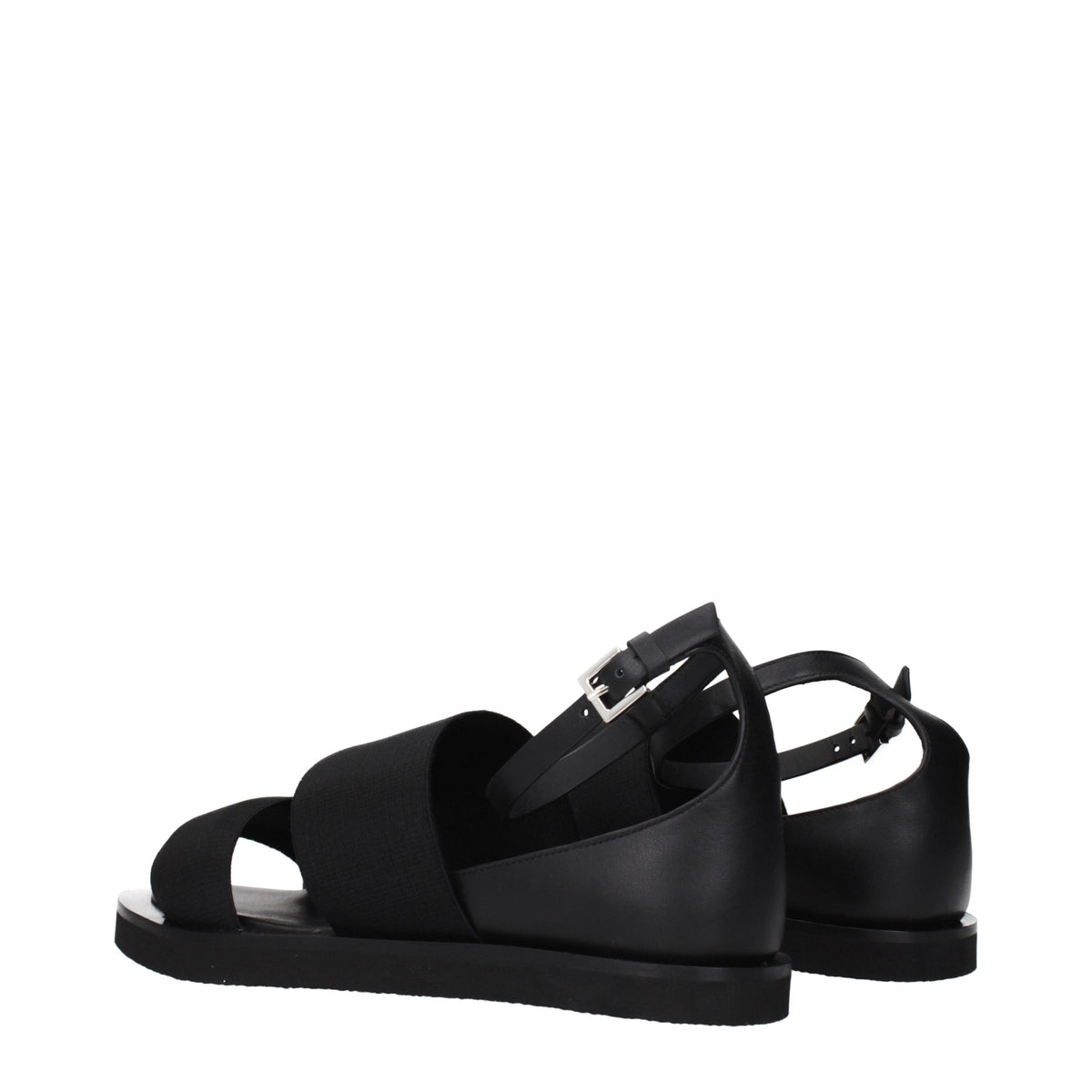 Max Mara Schwarze Sandalen aus Stoff