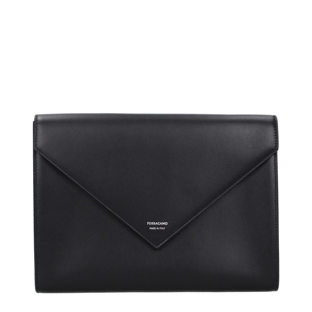 Ferragamo Schwarze Leder-Clutch