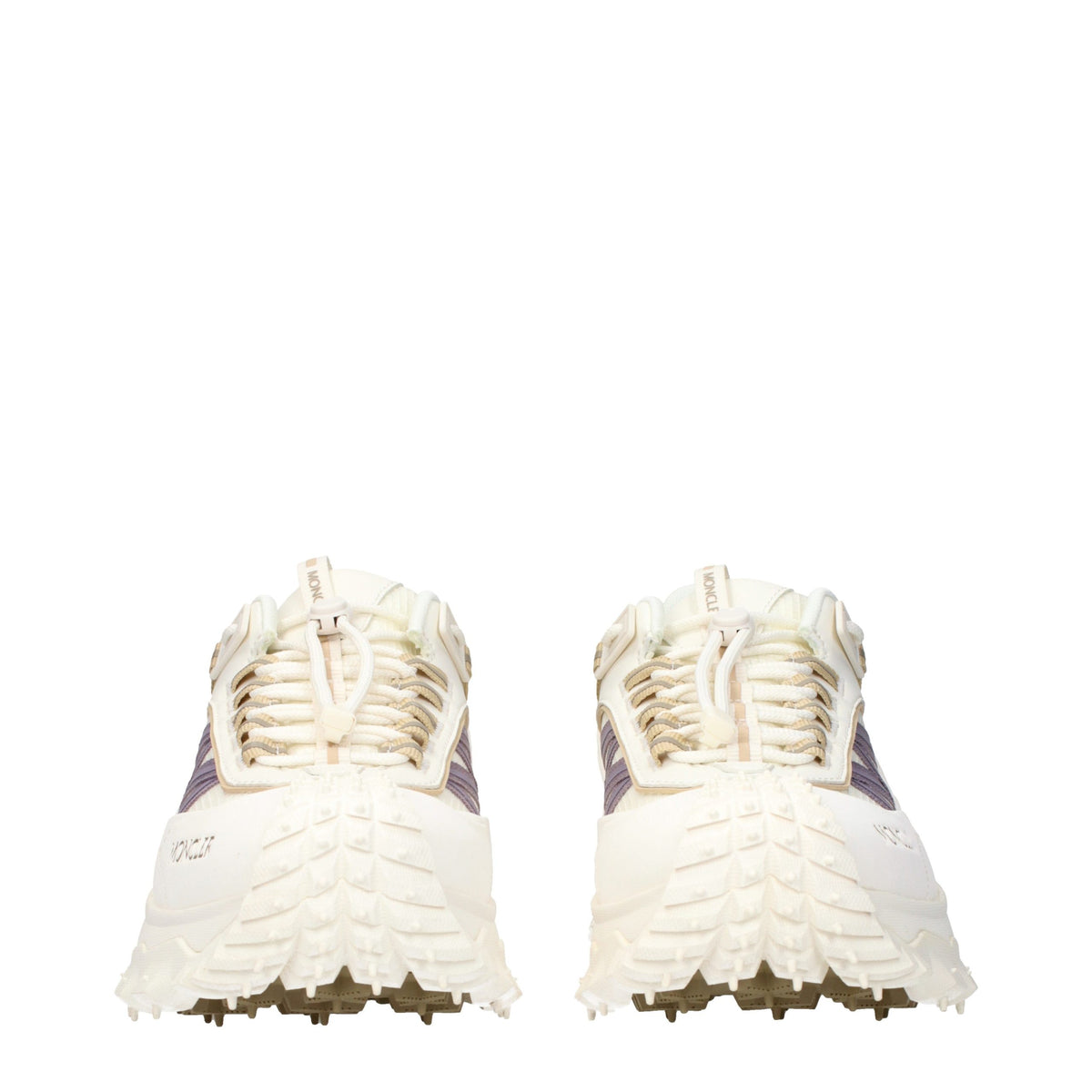 Moncler Weiße Stoff-Sneaker im Athletic-Look