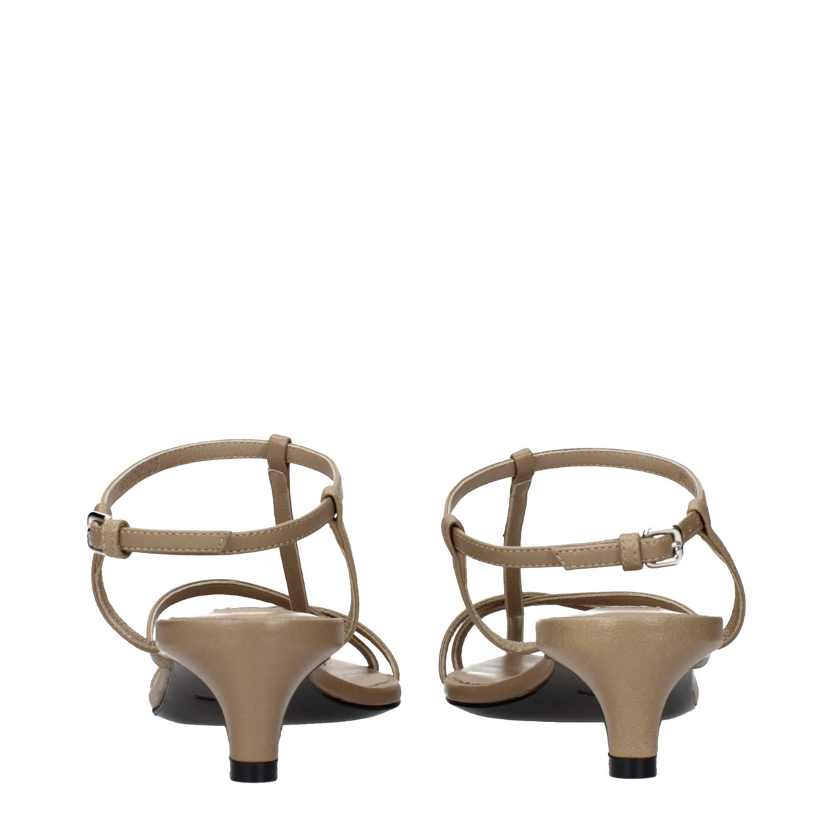 Jil Sander Beige Leder Pantoletten