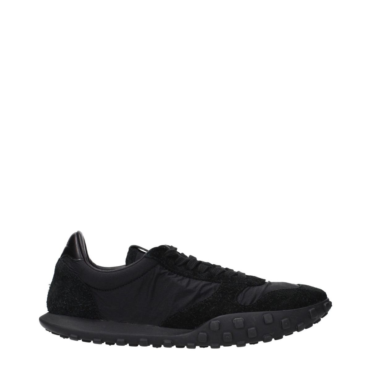 Jil Sander Schwarze Low-Top-Sneaker aus Stoff