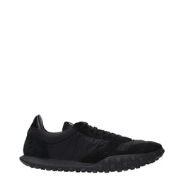 Jil Sander Schwarze Low-Top-Sneaker aus Stoff