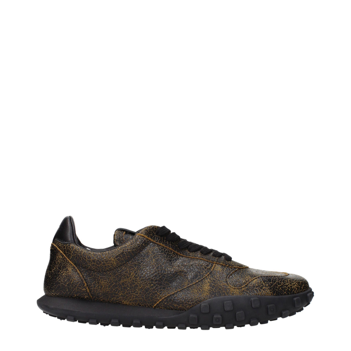 Jil Sander Schwarze Leder-Sneakers
