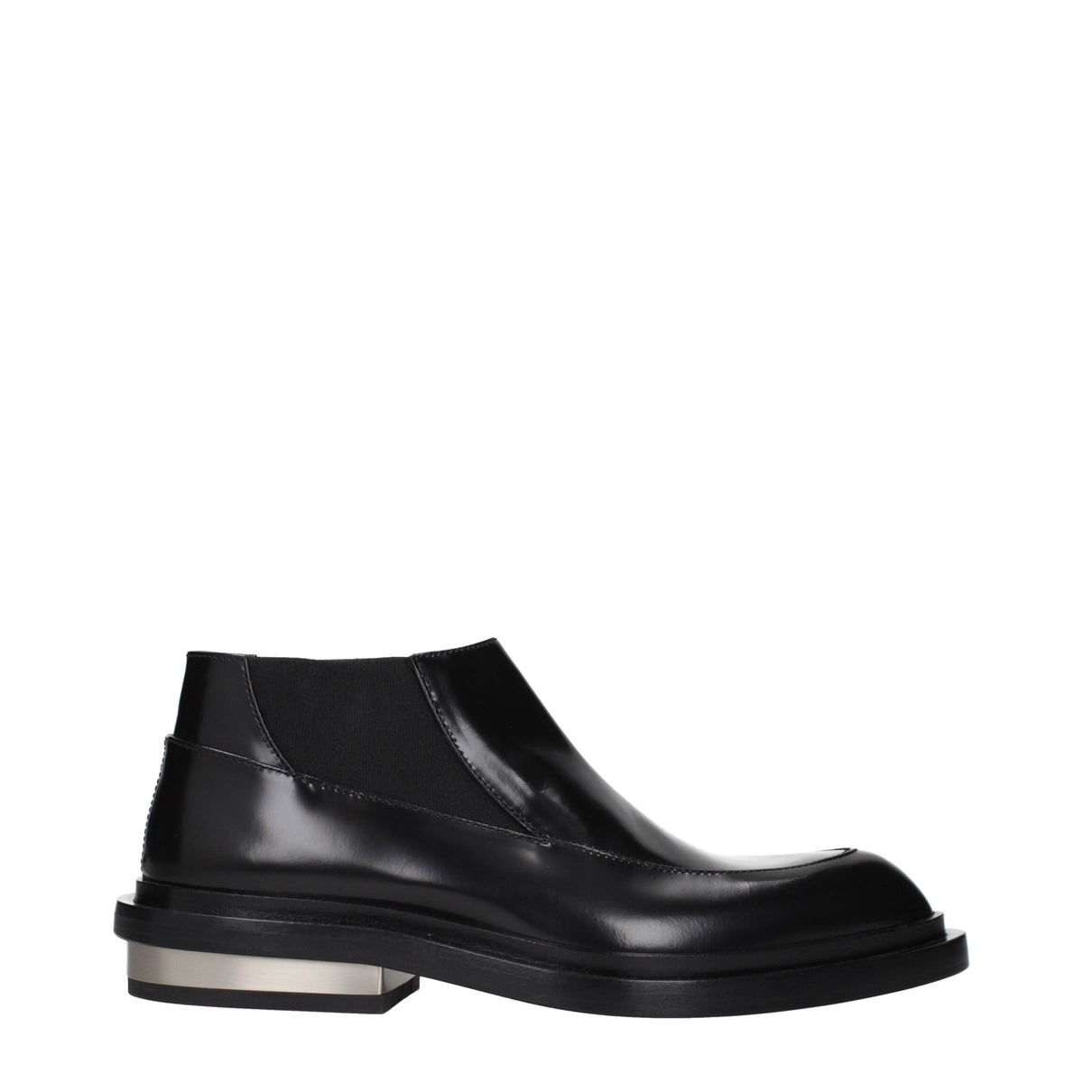 Jil Sander Schwarze Leder-Stiefeletten
