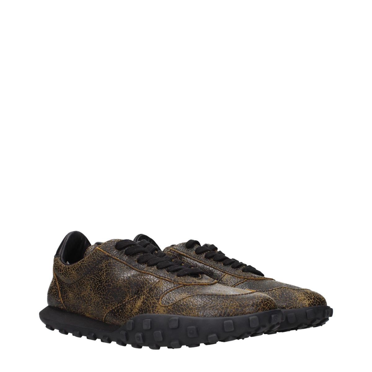 Jil Sander Schwarze Leder-Sneakers
