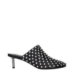 Jil Sander Schwarze Mules aus Leder