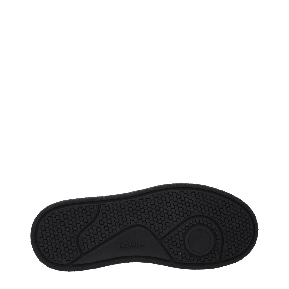 Jil Sander Schwarze Leder Plateau-Sneaker