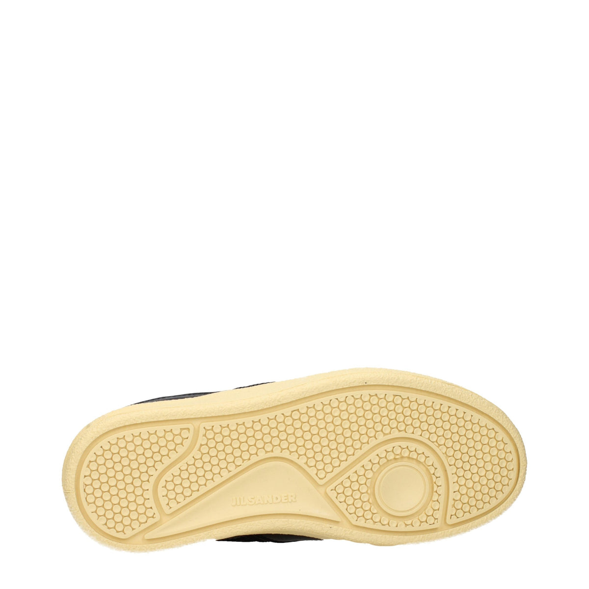 Jil Sander Schwarze Leder Low-Top-Sneaker