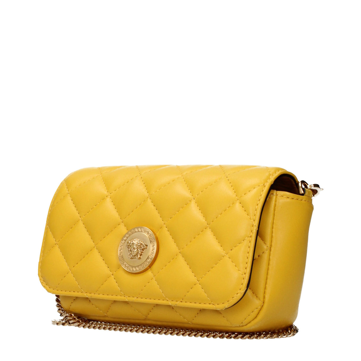 Versace Gelbe Leder Umhängetasche