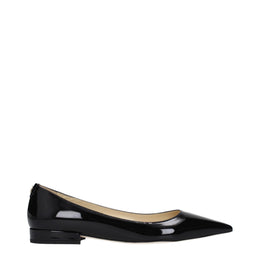 Jimmy Choo Schwarze Leder-Ballerinas