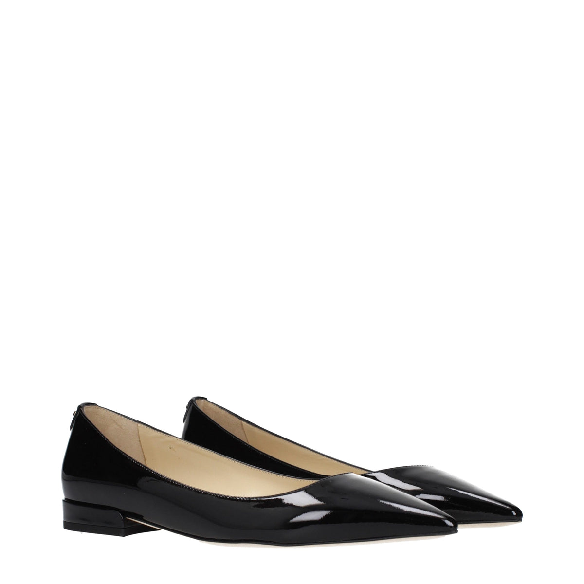Jimmy Choo Schwarze Leder-Ballerinas