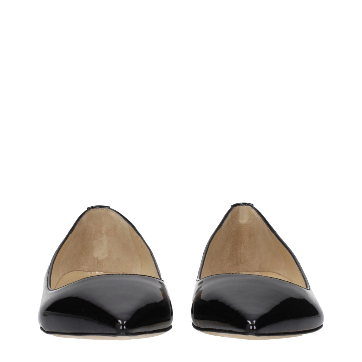 Jimmy Choo Schwarze Leder-Ballerinas