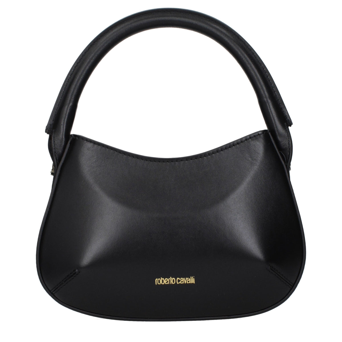 Roberto Cavalli Schwarze Lederhandtasche