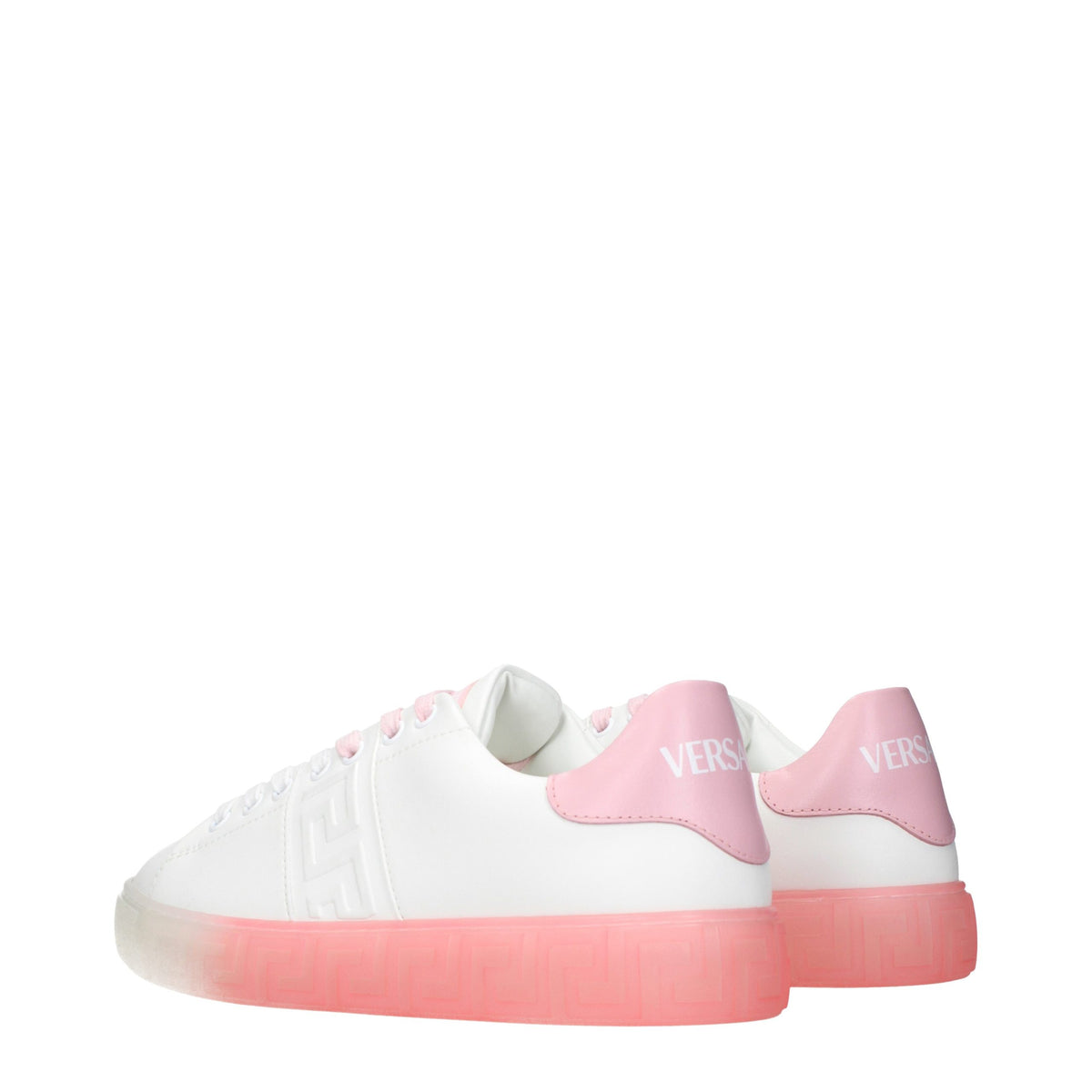 Versace Weiße Low-Top-Sneaker aus Leder