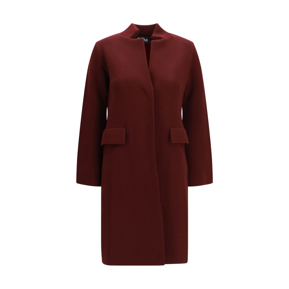 Ella Bordeaux Wollmantel Oves Aries