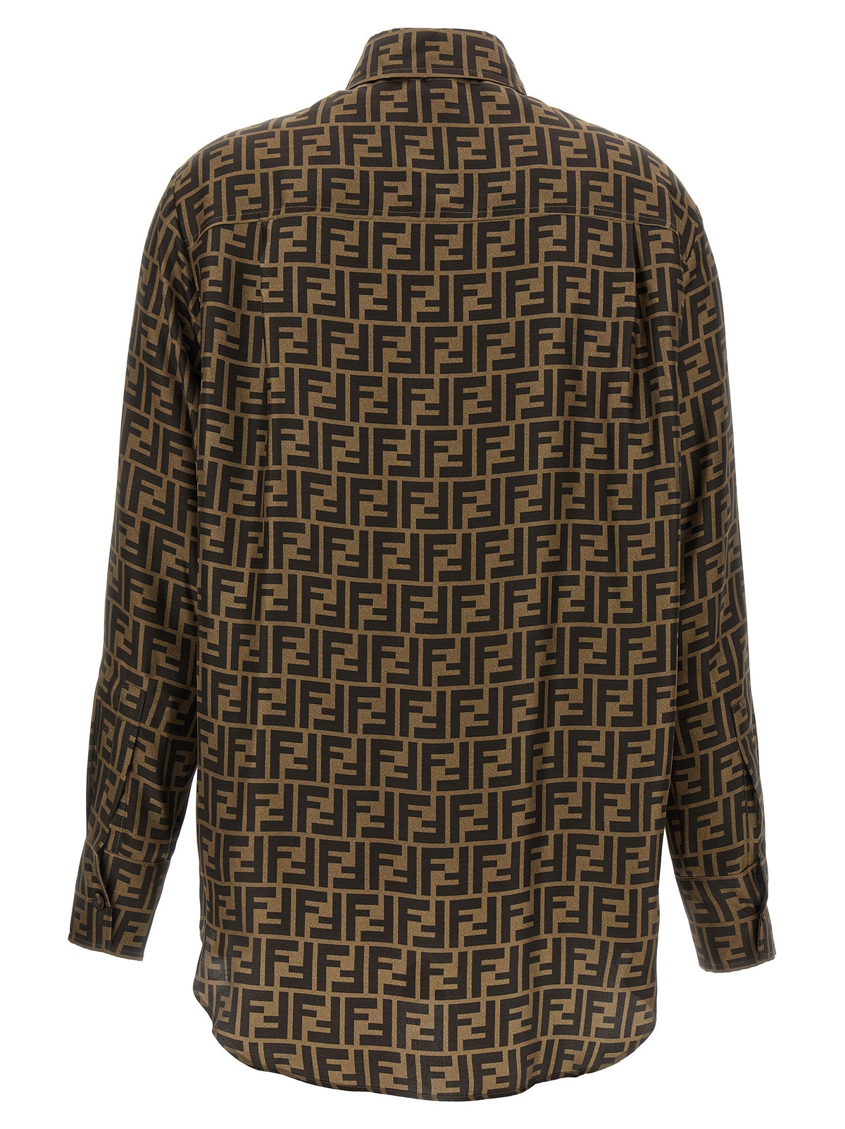 Fendi Braune Seidenbluse