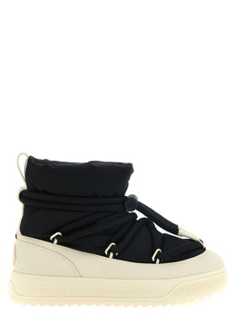 Moncler Schwarze Schnürstiefel aus Polyamid