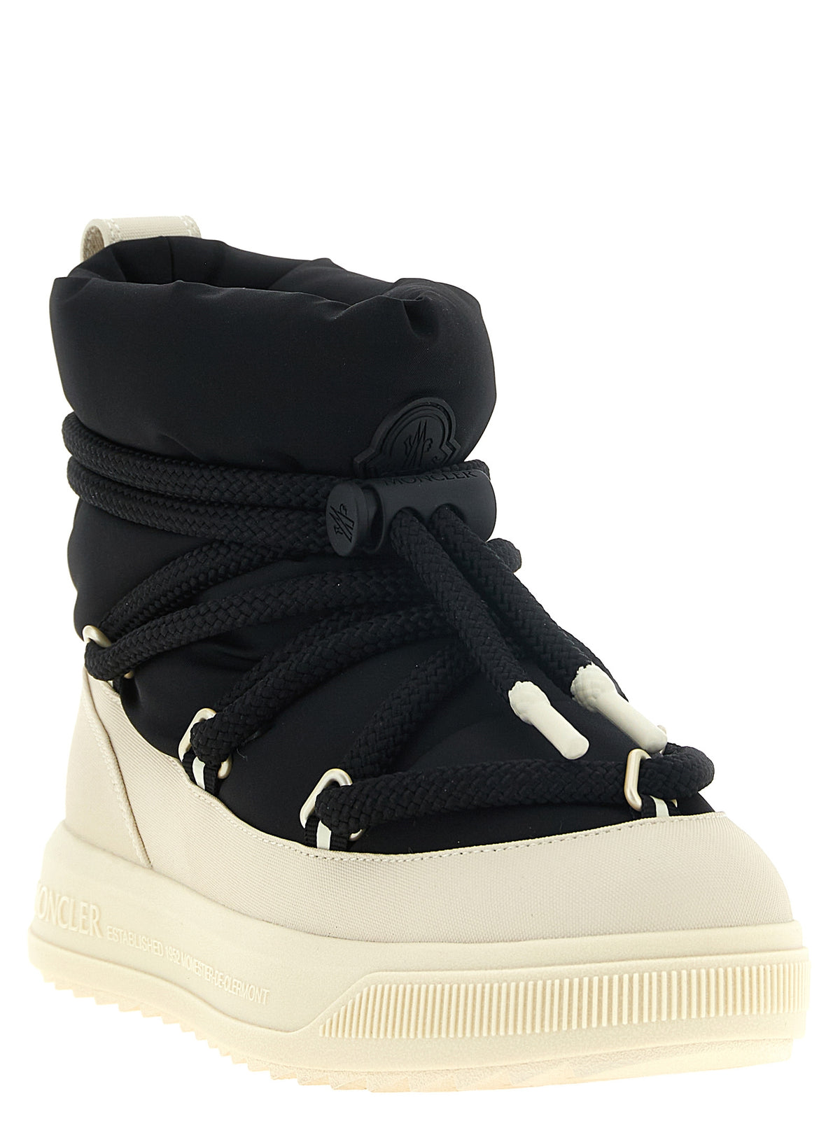 Moncler Schwarze Schnürstiefel aus Polyamid
