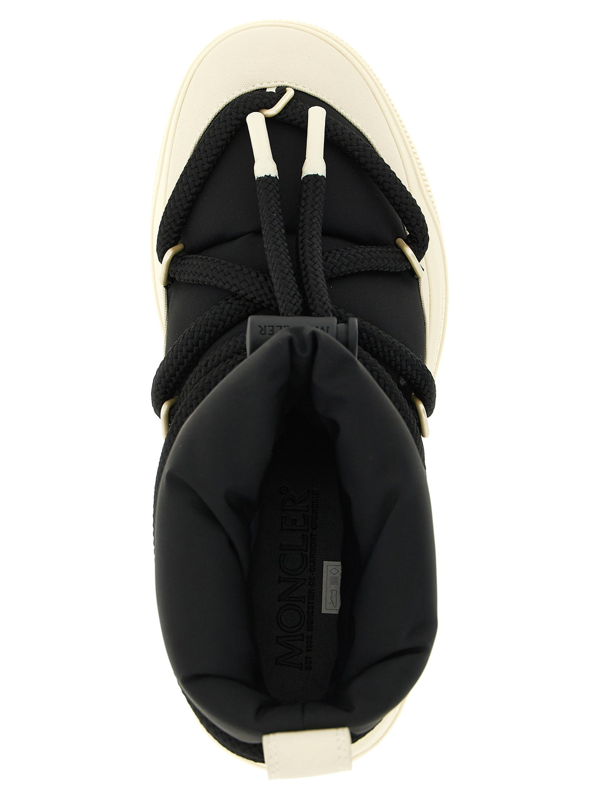 Moncler Schwarze Schnürstiefel aus Polyamid