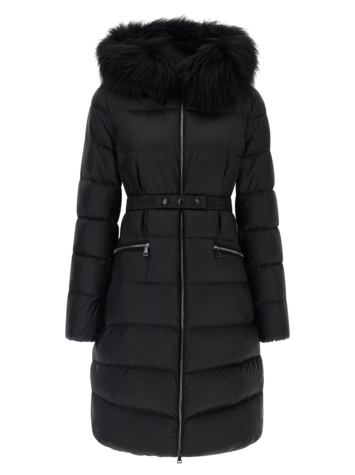 Moncler Schwarzer Polyamid-Mantel