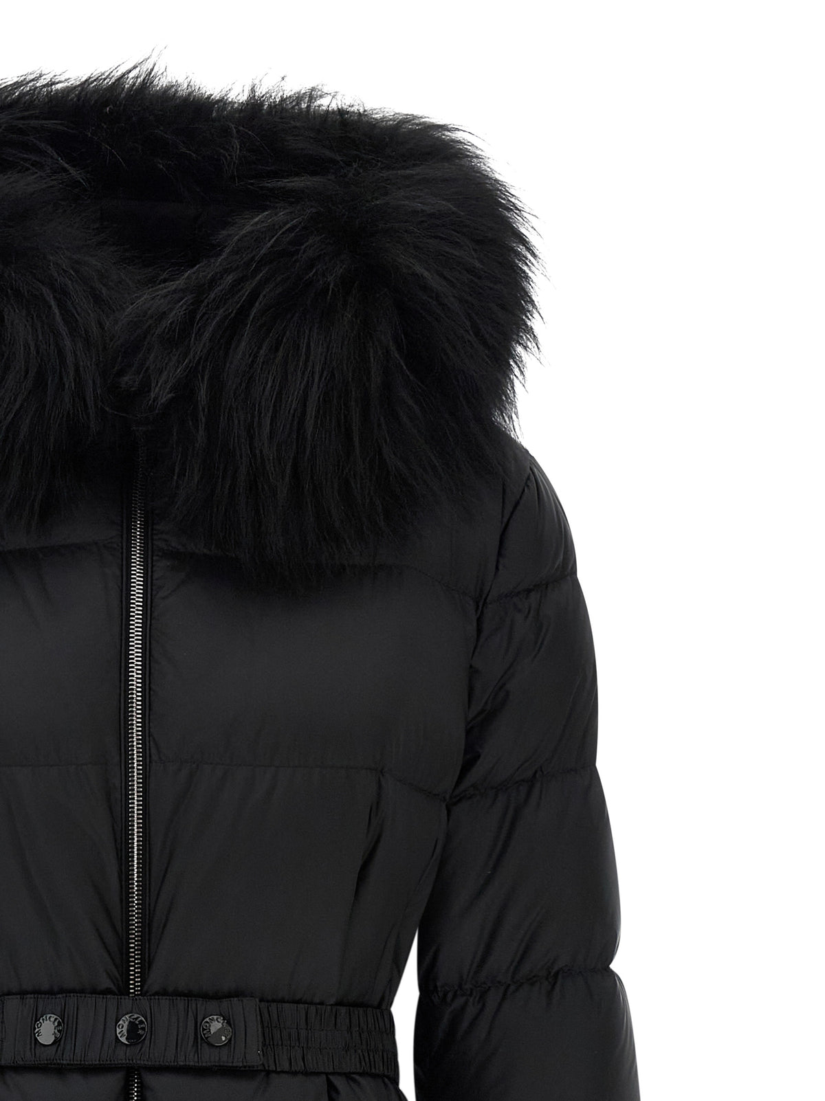 Moncler Schwarzer Polyamid-Mantel