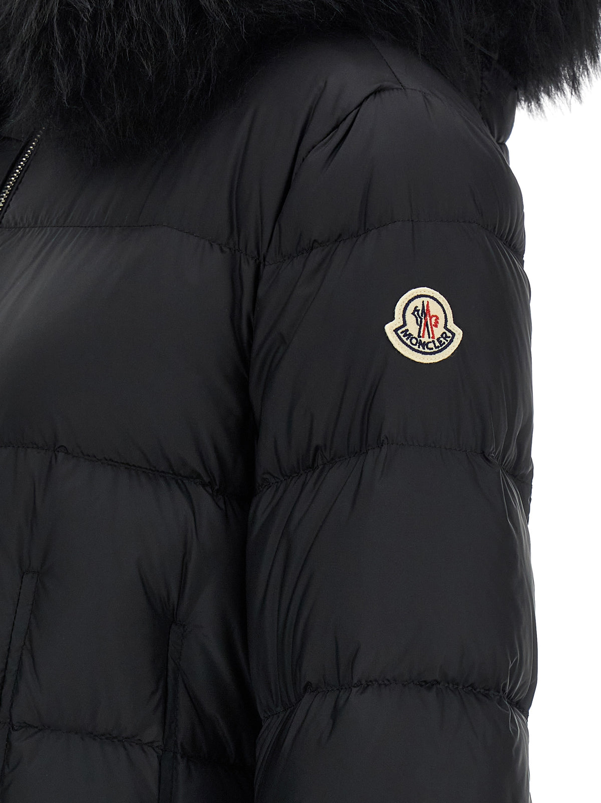 Moncler Schwarzer Polyamid-Mantel