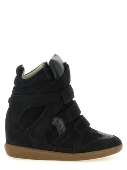 Isabel Marant Schwarze High-Top-Sneaker aus Rindsleder
