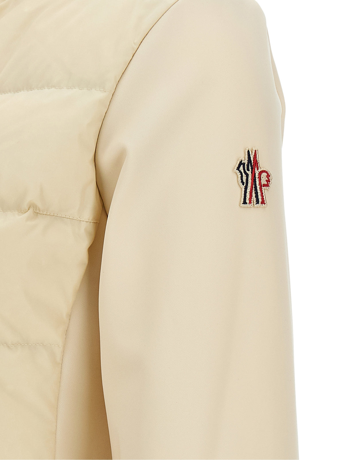 Moncler Grenoble Weiße Strickjacke aus Polyamid