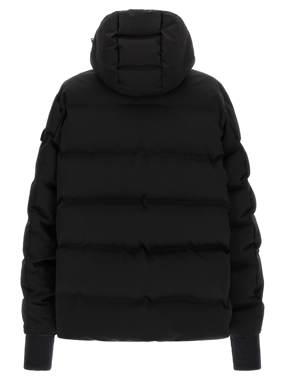 Moncler Grenoble Schwarze Polyamid-Jacke in voller Länge