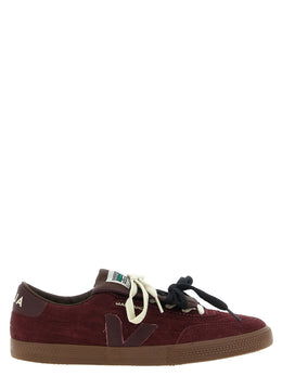 Veja Sneakers aus bordeauxrotem Kalbsleder