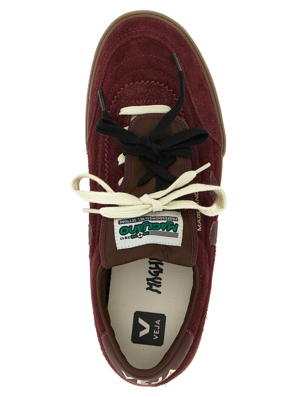 Veja Sneakers aus bordeauxrotem Kalbsleder