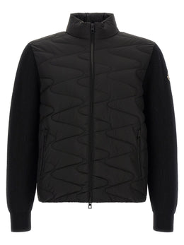 Moncler Schwarzer Cardigan aus Polyamid