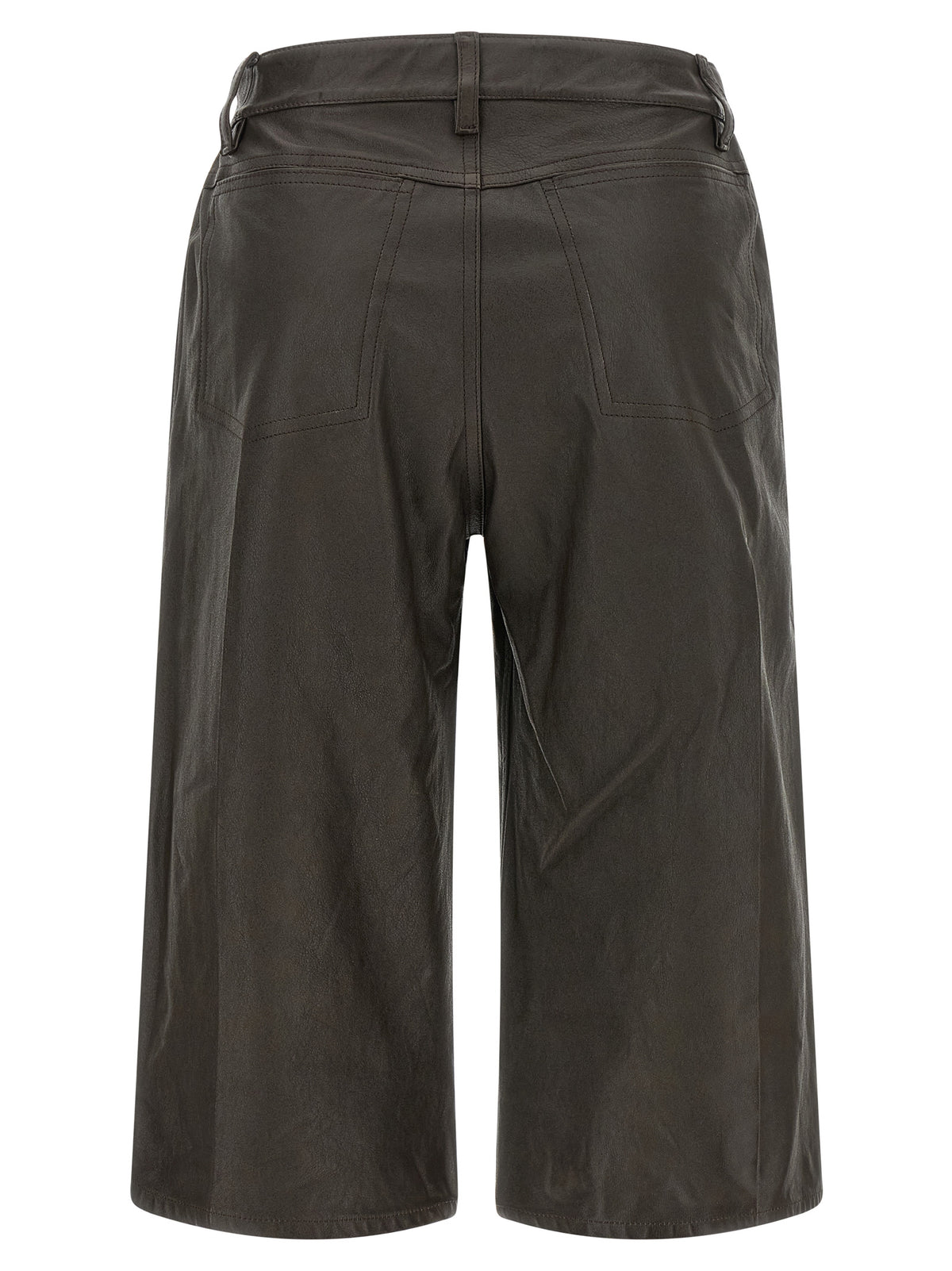Lemaire Braune Kalbsleder-Bermudashorts