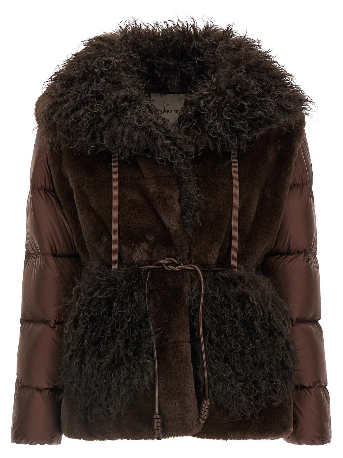 Moncler Braune Shell-Jacke aus Polyester