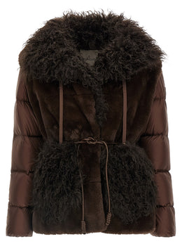 Moncler Braune Shell-Jacke aus Polyester